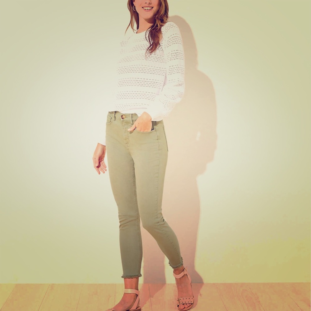 Loft Sage Cropped Pant